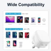 Joyroom Dual USB C/PD Fast Charger White