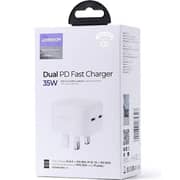 Joyroom Dual USB C/PD Fast Charger White