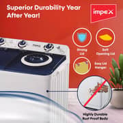 Impex Top Load Semi Automatic Washer 12 kg - WM 4205