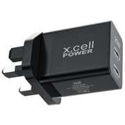 Xcell Dual Port Wall Charger Black