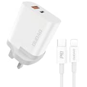 Dudao Dual Port Wall Charger with Lightning Cable 1m White