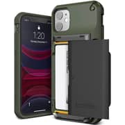Vrs Design Damda Glide Pro Designed For Iphone 11 Case Cover Wallet [semi Automatic] Slider Credit Card Holder Slot [3-4 Cards] - Green Groove