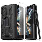 Vrs Design Terra Guard Active Pro [hinge Protection] Designed For Samsung Galaxy Z Fold 4 Case Cover (2022) With Screen Protector And S-pen Holder - Matte Black (s Pen Not Included)