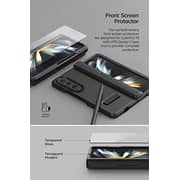 Vrs Design Terra Guard Modern Pro [hinge Protection] Designed For Samsung Galaxy Z Fold 4 Case Cover (2022) With Screen Protector And S-pen Holder - Matte Black (s Pen Not Included)