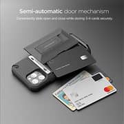 Vrs Design Damda Glide Hybrid Sandstone Designed For Iphone 11 Pro Case Cover Wallet [semi Automatic] Slider Credit Card Holder Slot [3-4 Cards] & Kickstand - Sand Stone