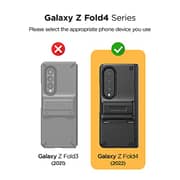 Vrs Design Quick Stand Active Designed For Samsung Galaxy Z Fold 4 Case Cover (2022) With Multi Angle Kickstand And Cover Screen Protector- Matte Black