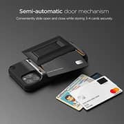 Vrs Design Damda Glide Hybrid Designed For Iphone 11 Pro Case Cover Wallet [semi Automatic] Slider Credit Card Holder Slot [3-4 Cards] & Kickstand - Black