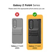 Vrs Design Quick Stand Active S [s-pen Compartment In Hinge Protection] Designed For Samsung Galaxy Z Fold 4 Case Cover (2022) With Kickstand & Screen Protector- Matte Black (s-pen Not Included)