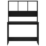 Vidaxl Desk With Shelf Black 110x45x157 Cm Engineered Wood