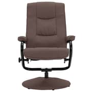 Vidaxl Recliner Chair With Footrest Brown Fabric