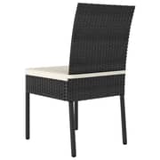 Vidaxl Garden Dining Chairs 4 Pcs Poly Rattan Black