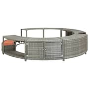 Vidaxl Spa Surround Grey Poly Rattan