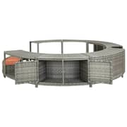 Vidaxl Spa Surround Grey Poly Rattan
