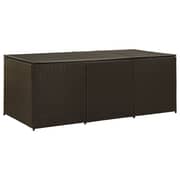 Vidaxl Garden Storage Box Poly Rattan 180x90x75 Cm Brown