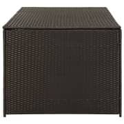 Vidaxl Garden Storage Box Poly Rattan 180x90x75 Cm Brown