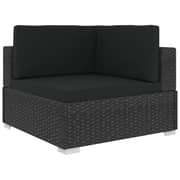 Vidaxl 8 Piece Garden Lounge Set With Cushions Poly Rattan Black