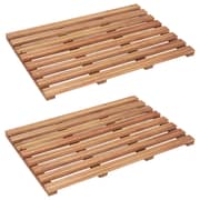 Vidaxl Bath Mats 2 Pcs Solid Acacia Wood 56x37 Cm