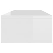 Vidaxl Monitor Stand High Gloss White 100x24x13 Cm Engineered Wood