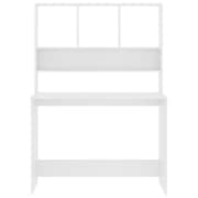 Vidaxl Desk With Shelf White 110x45x157 Cm Engineered Wood