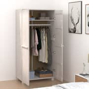 vidaXL Wardrobe HAMAR White 89x50x180 cm Solid Wood Pine