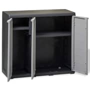 Vidaxl Garden Storage Cabinet With 2 Shelves Black And Grey