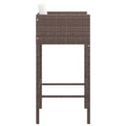 Vidaxl Bar Stools 2 Pcs With Cushions Brown Poly Rattan