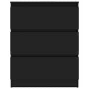 Vidaxl Sideboard Black 60x35x76 Cm Engineered Wood