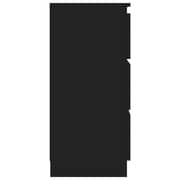 Vidaxl Sideboard Black 60x35x76 Cm Engineered Wood