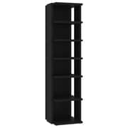 Vidaxl Shoe Cabinet Black 25x27x102 Cm Engineered Wood