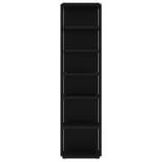 Vidaxl Shoe Cabinet Black 25x27x102 Cm Engineered Wood