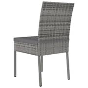 Vidaxl Garden Dining Chairs 2 Pcs Poly Rattan Grey