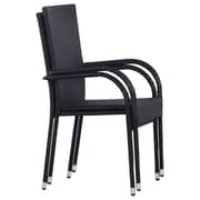 vidaXL Stackable Outdoor Chairs 2pcs