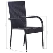 vidaXL Stackable Outdoor Chairs 2pcs
