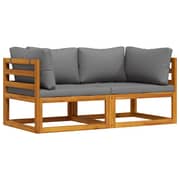 Vidaxl Sectional Corner Sofas 2 Pcs With Cushions Dark Grey