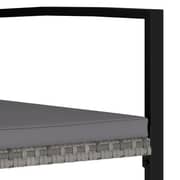 Vidaxl Garden Dining Chairs 2 Pcs Poly Rattan Grey