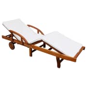 vidaXL Sun Lounger With Solid Cushion