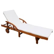 vidaXL Sun Lounger With Solid Cushion