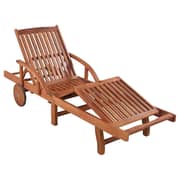 vidaXL Sun Lounger With Solid Cushion