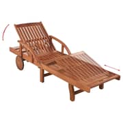 vidaXL Sun Lounger With Solid Cushion