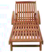 vidaXL Sun Lounger With Solid Cushion