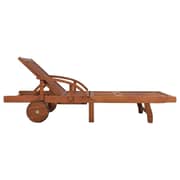 vidaXL Sun Lounger With Solid Cushion