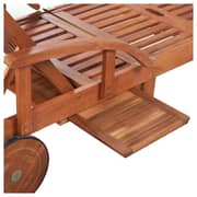 vidaXL Sun Lounger With Solid Cushion