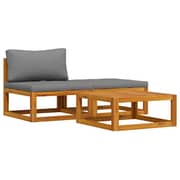 Vidaxl 3 Piece Garden Lounge Set With Cushions Solid Acacia Wood