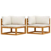Vidaxl Sectional Corner Sofas 2 Pcs With Cushions Cream White