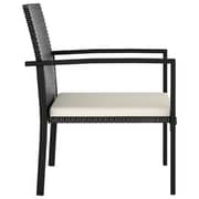 Vidaxl Garden Dining Chairs 4 Pcs Poly Rattan Black
