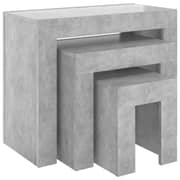 Vidaxl Nesting Coffee Tables 3 Pcs Concrete Grey Engineered Wood