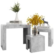 Vidaxl Nesting Coffee Tables 3 Pcs Concrete Grey Engineered Wood