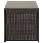 Vidaxl Garden Storage Box Poly Rattan 100x50x50 Cm Brown