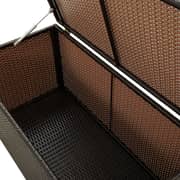 Vidaxl Garden Storage Box Poly Rattan 100x50x50 Cm Brown