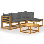 Vidaxl 5 Piece Garden Lounge Set With Cushions Solid Acacia Wood